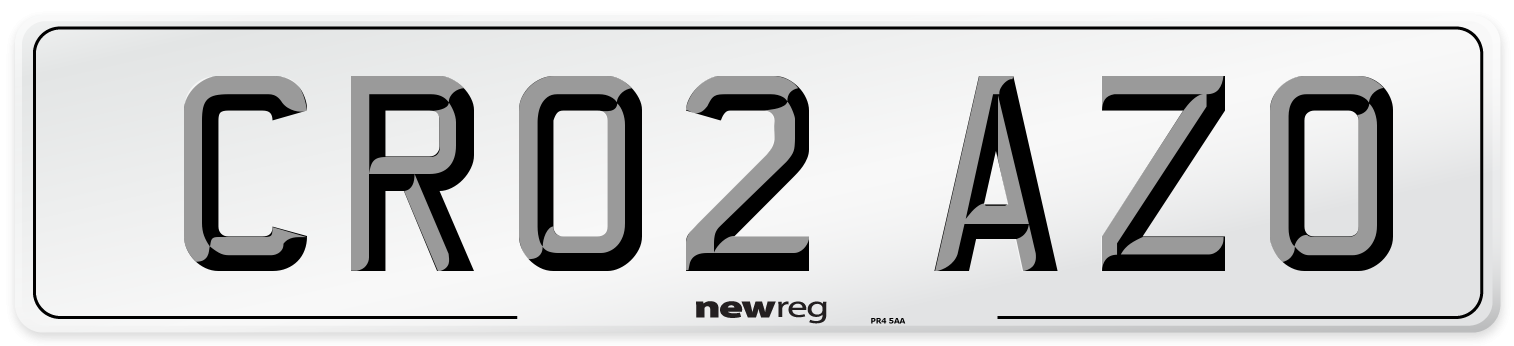 CR02 AZO Number Plate from New Reg